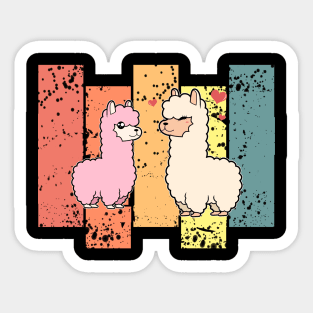 Alpaca Love Colourful Sticker